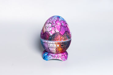 Purple dinosaur egg nightlight with soothing sounds and bluetooth
